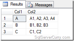 sql rows output column combine server multiple into csv
